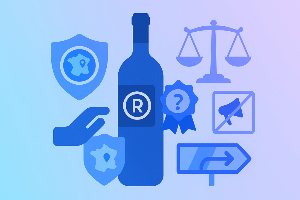 Marques de vins et spiritueux, indication géographique, et loi Évin